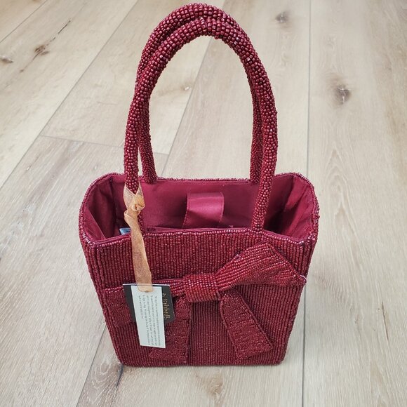 New Release Rare From India to You Red Bow Beaded Bag Viral TikTok Party Holiday - Picture 3 of 16